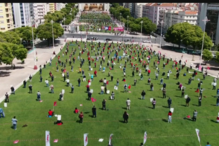 Imagens aéreas mostram celebrações do 1.º de Maio na Alameda em Lisboa
