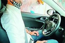 Jorge Corrula  foi submetido ao exame no carro