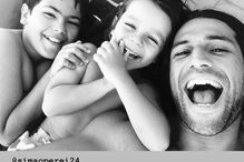 José Fidalgo com o filho, Lourenço