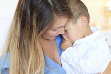 Myka e o filho adotado