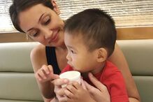 Myka e o filho adotado