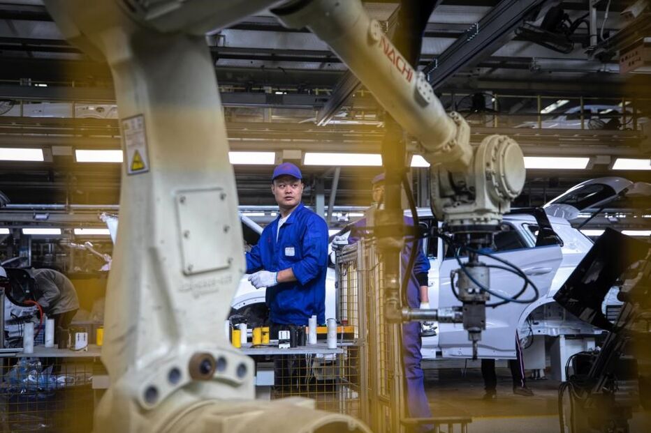 indústria, China, produção industrial, fábrica