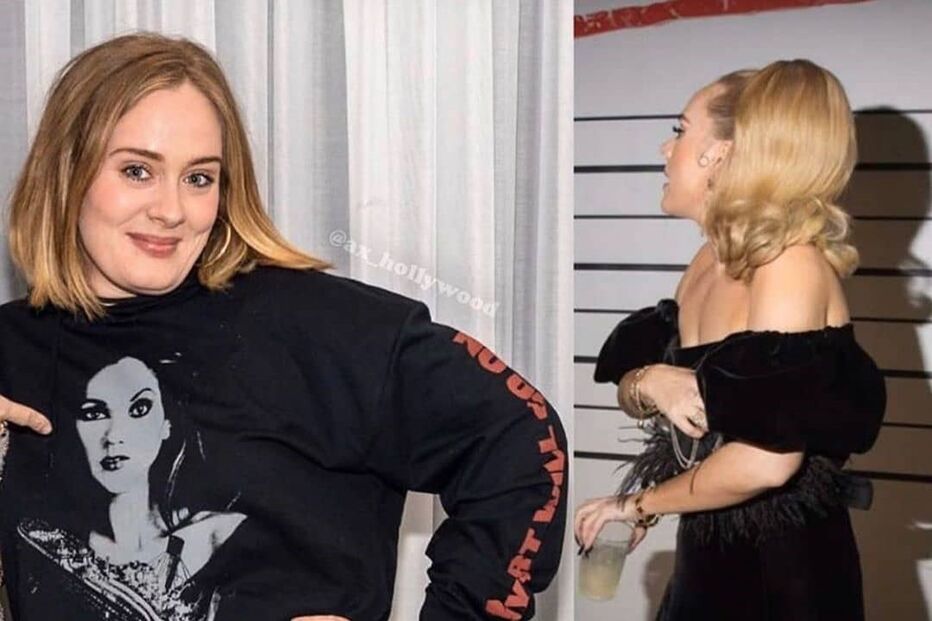 O antes e depois de Adele