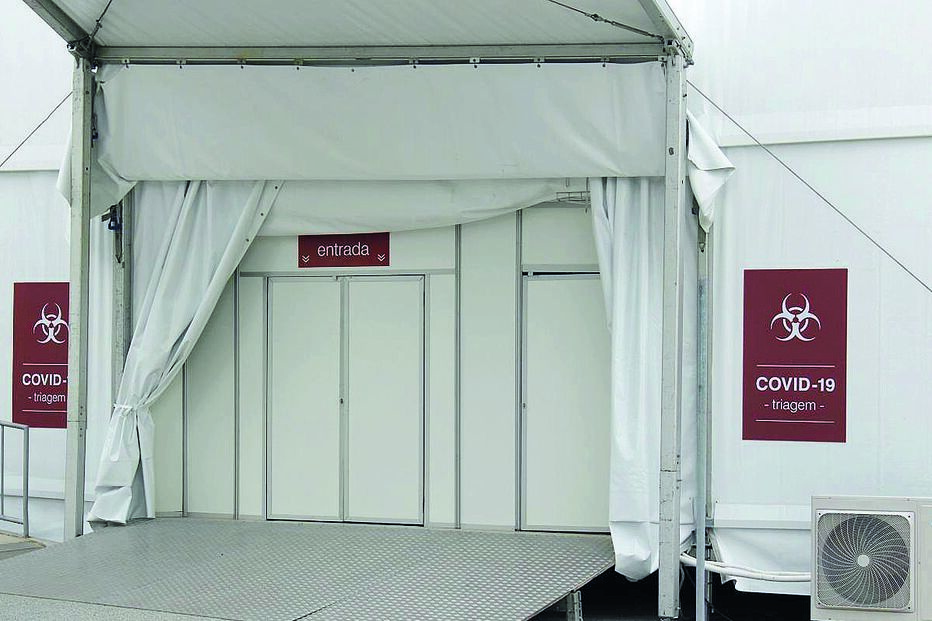 A tenda que está instalada em Vila Real 