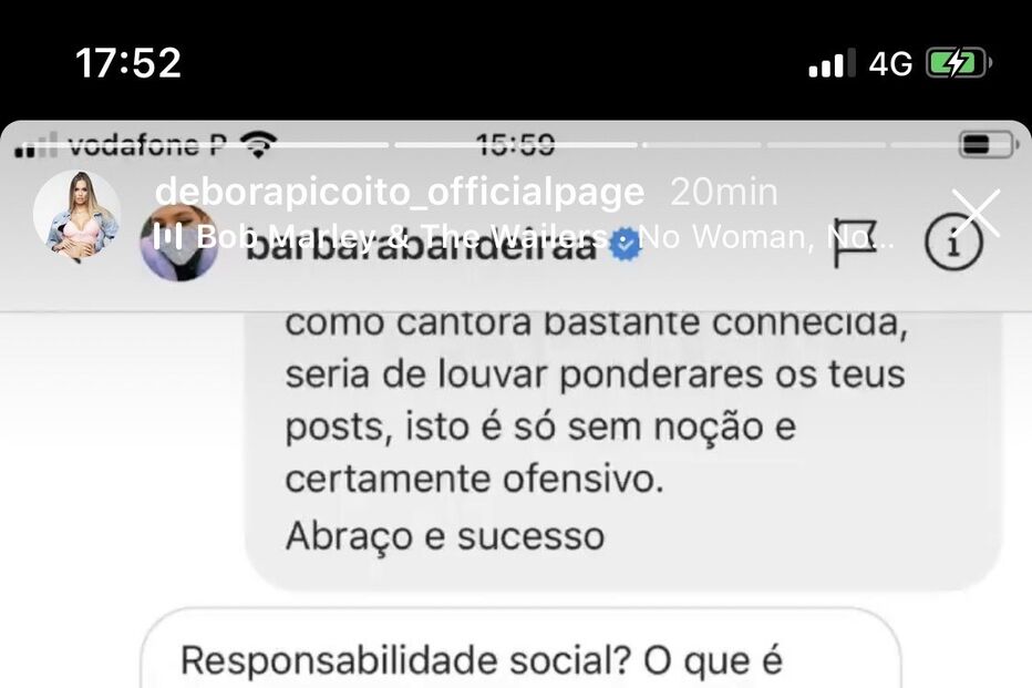 Bárbara Bandeira responde a Débora Picoito