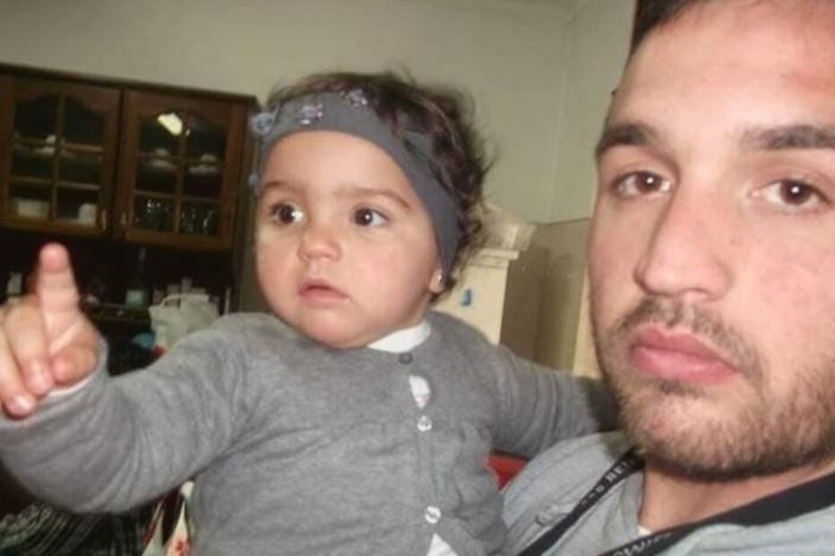 Valentina com o pai, Sandro