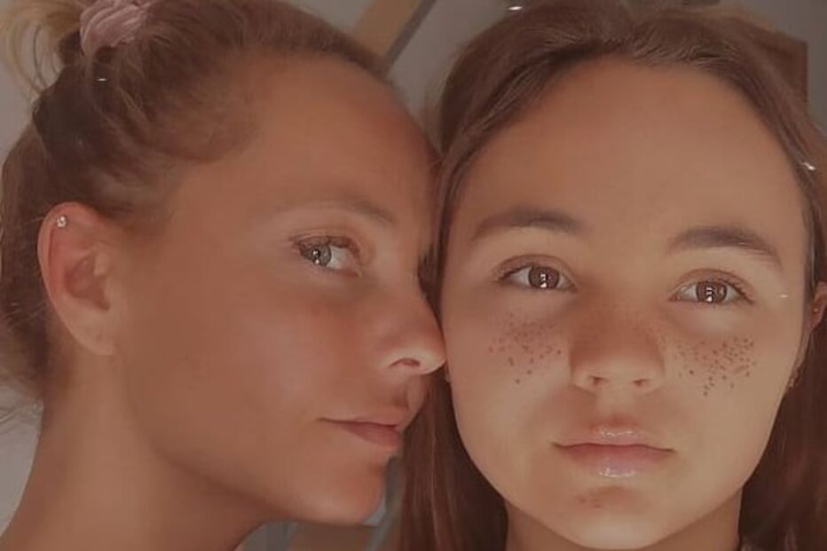 Bárbara Norton de Matos e a filha Luz