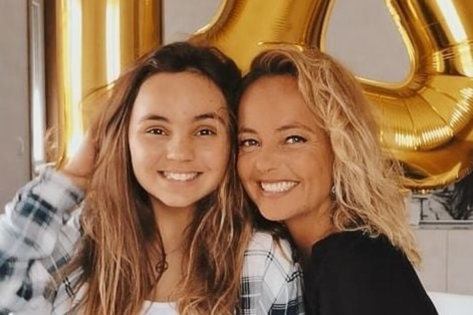 Bárbara Norton de Matos e a filha Luz