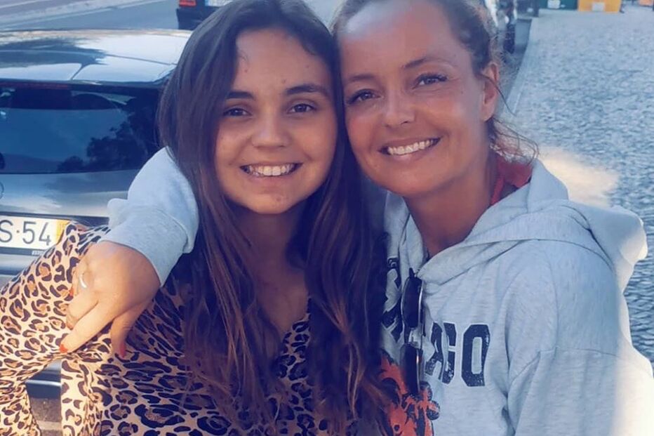 Bárbara Norton de Matos e a filha Luz