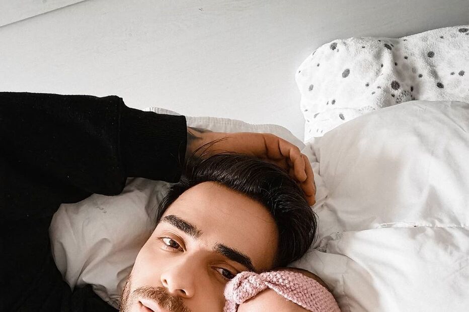 Diogo Piçarra com a filha, Penélope