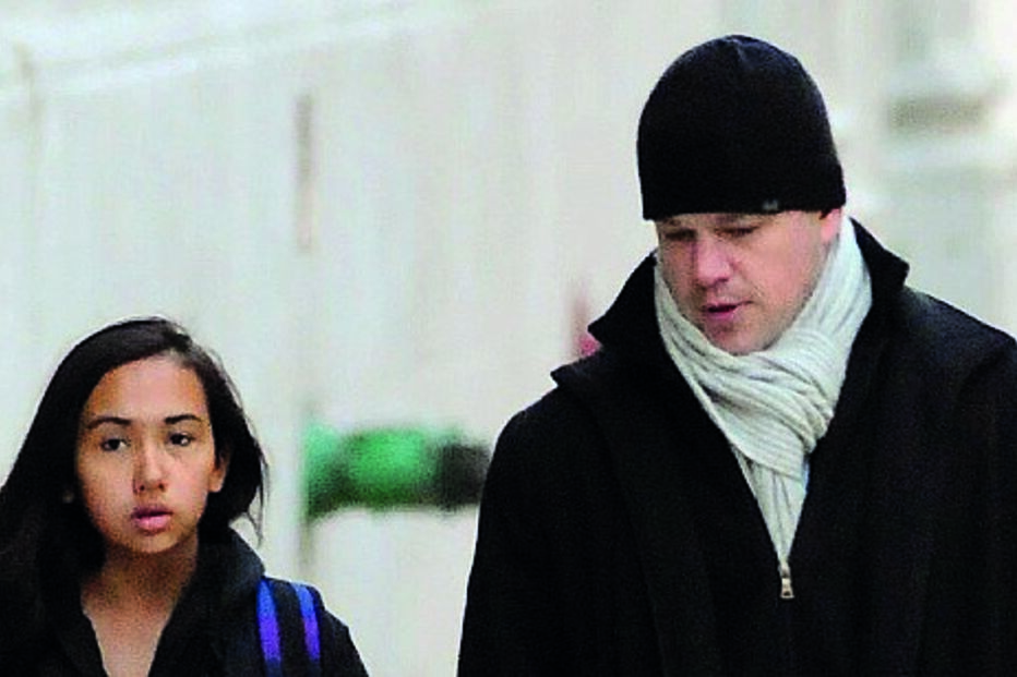 Matt Damon com a enteada