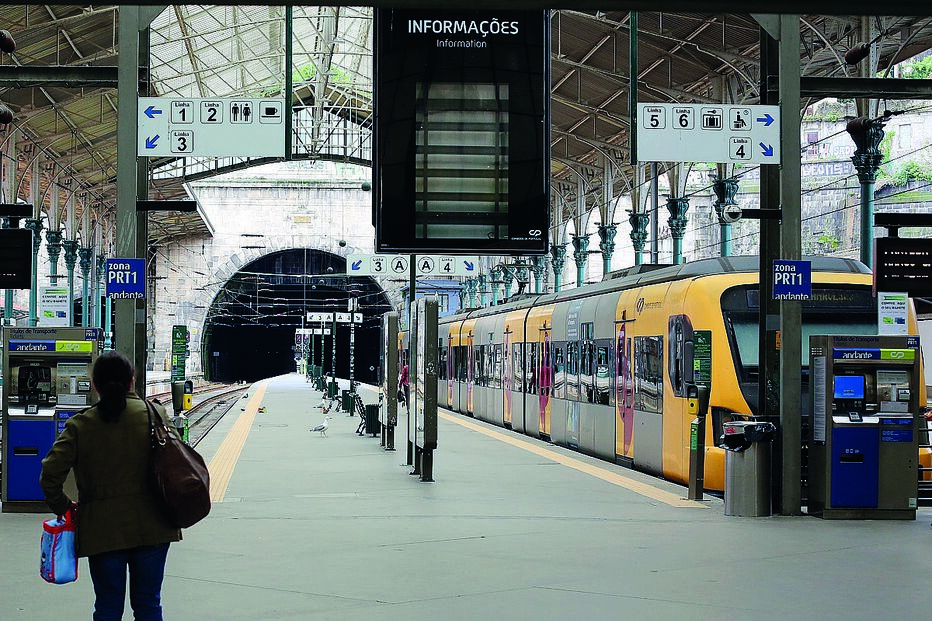 Durante a pandemia, a circulação de comboios reduziu-se drasticamente
