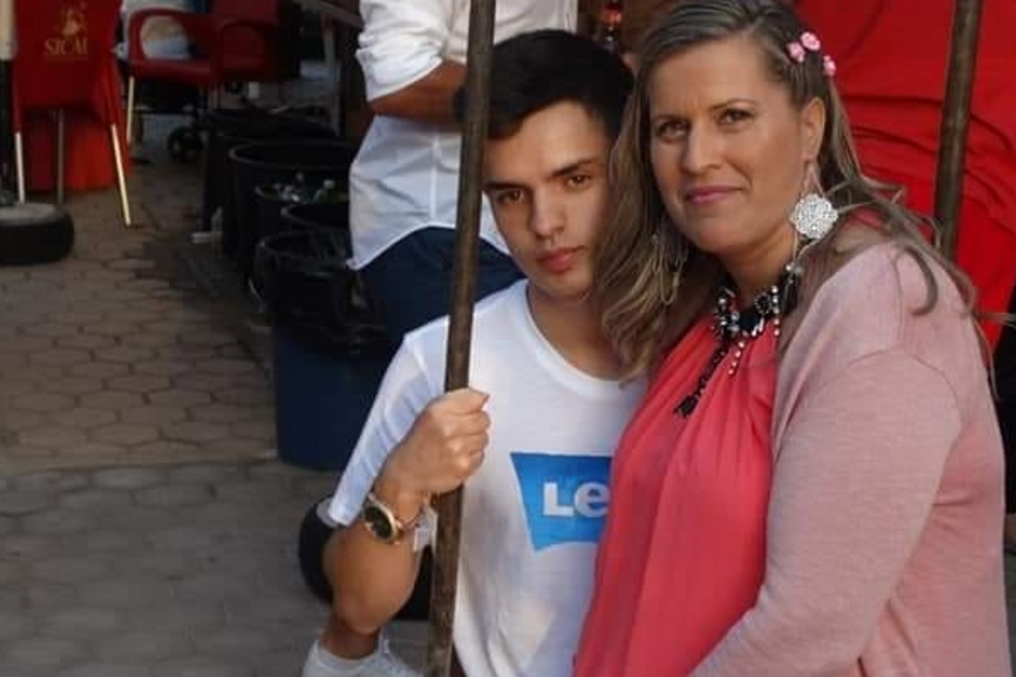 Alcino Roque e a mãe