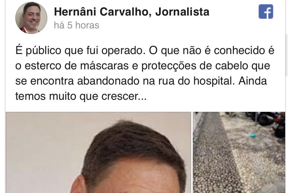 Hernâni Carvalho revolta-se ao ver máscaras deixadas na rua 