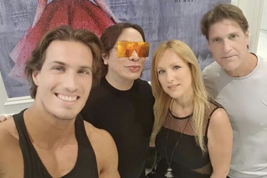 Teresa,  concorrente do 'Big Brother' com o marido, o filho Tierry e uma amiga