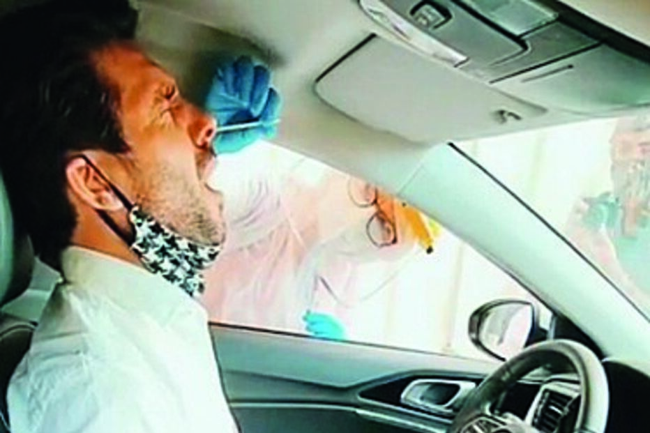 Jorge Corrula  foi submetido ao exame no carro