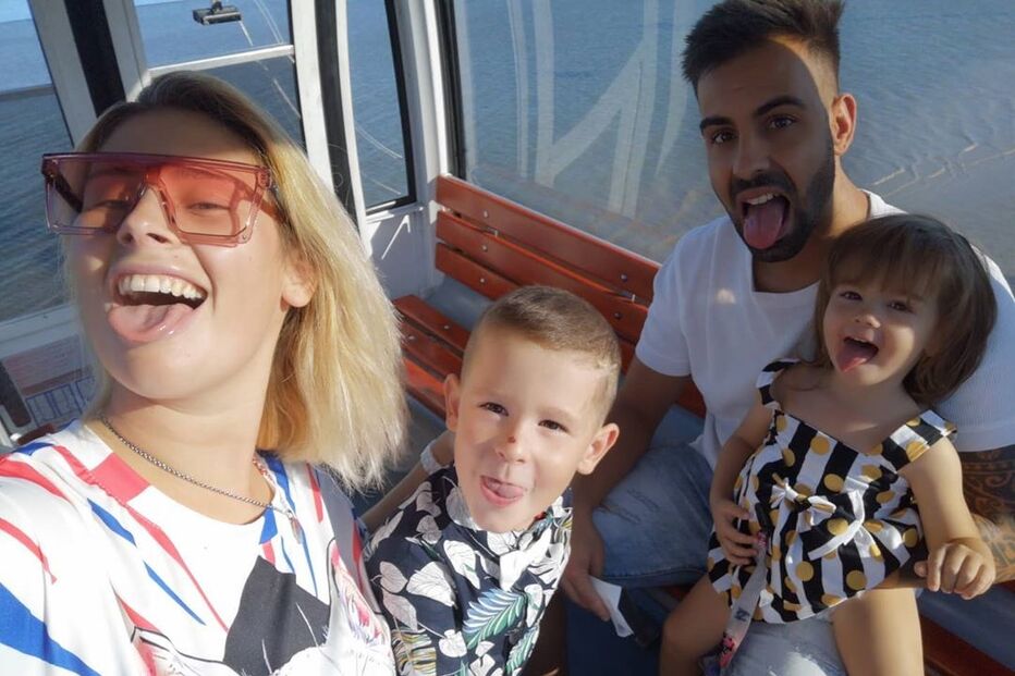 Bernardina Brito com a família