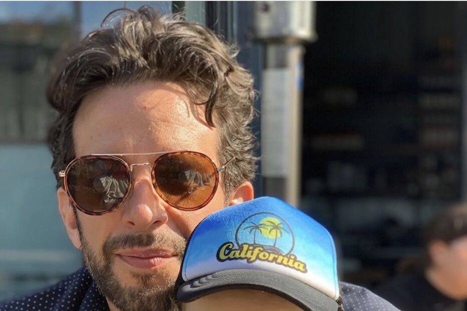 Nick Cordero e o filho Elvis