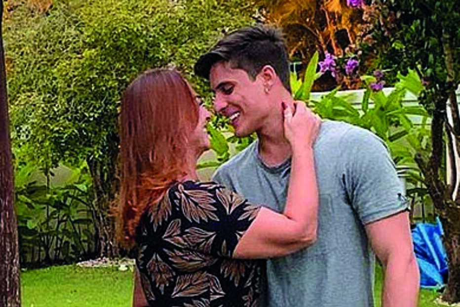 Mãe de Neymar e o namorado, Tiago