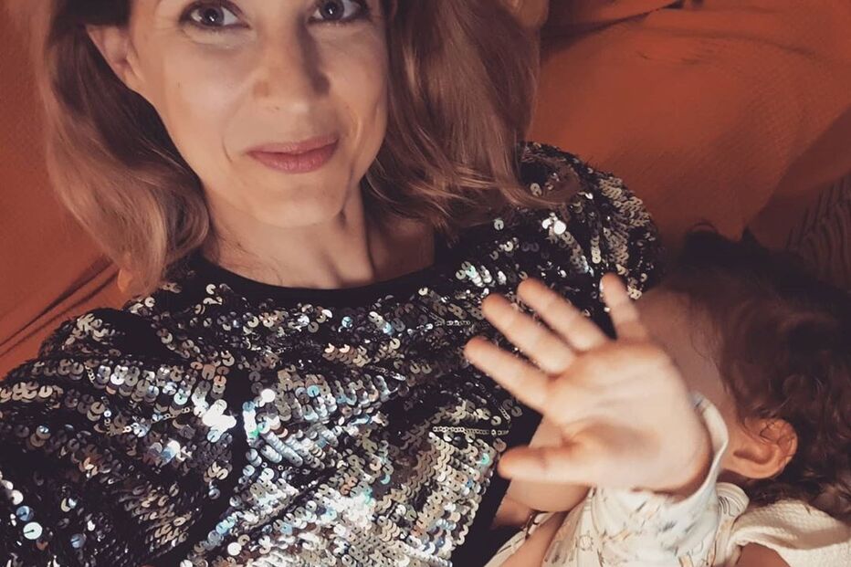 Luísa Barbosa com a filha, Aura