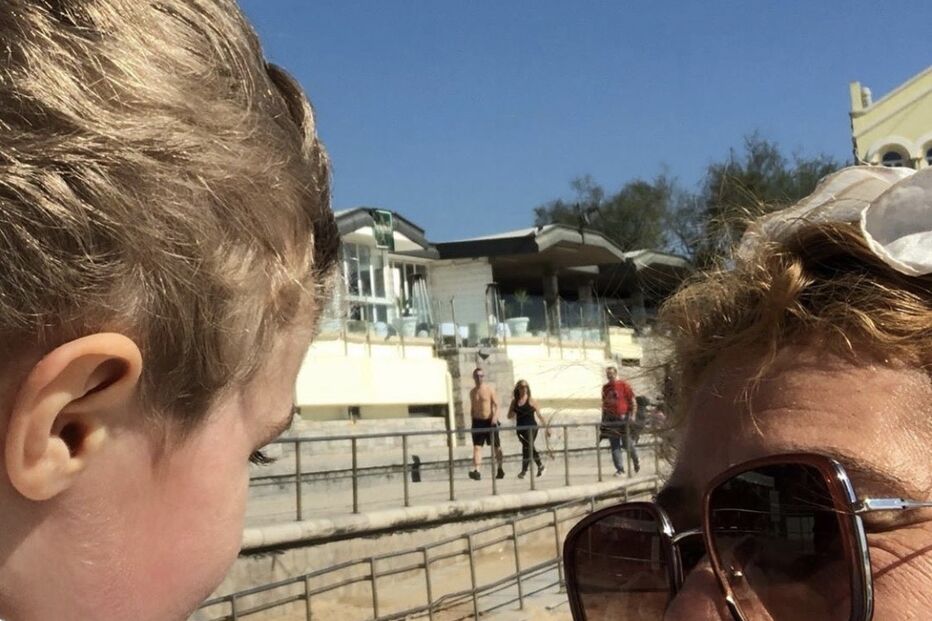 Ana Brito e Cunha e o filho, Pedro