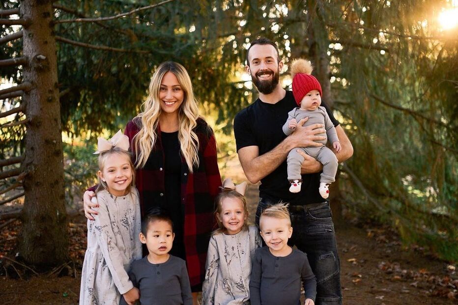 Myka, James e os filhos