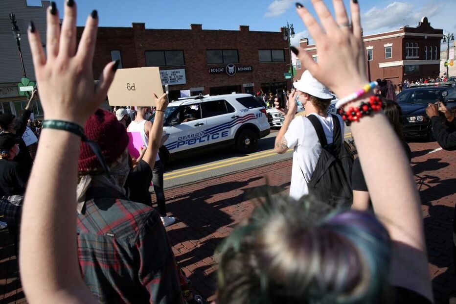 Protesto pela morte de afro-americano em Detroit nos EUA