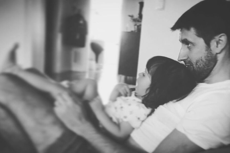 Daniel Oliveira e a filha