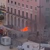 Incêndio deflagra junto a obras no metro do Areeiro em Lisboa