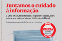 Correio da Manhã oferece uma máscara a quem comprar o jornal