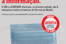 Correio da Manhã oferece uma máscara a quem comprar o jornal