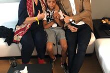 Cristianinho com Ronaldo e Dolores