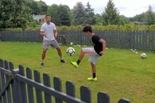 Cristianinho treina com Ronaldo