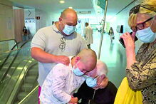 Pedro Nunes, de nove anos, não conteve as lágrimas