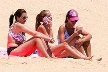 Margarida Corceiro exibiu sensualidade no areal