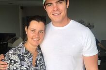 O filho mais velho de Pedro Lima, João Francisco, com a mãe, Patrícia Piloto 