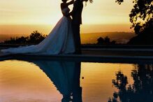 Andreia Rodrigues e Daniel Oliveira no dia do casamento