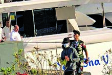 O jogador da Juventus antes de embarcar no iate