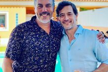 Pedro Miguel Ramos ao lado do jornalista Luís Costa Branco