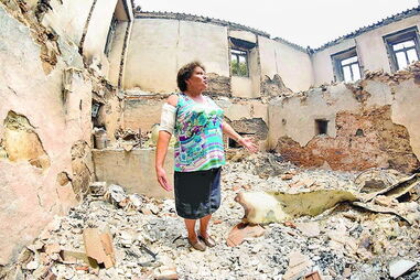 Casa ardida em Pedrógão Grande