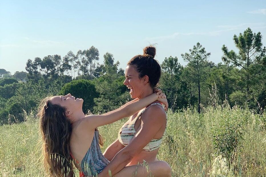 Cláudia Vieira com a filha mais velha, Maria