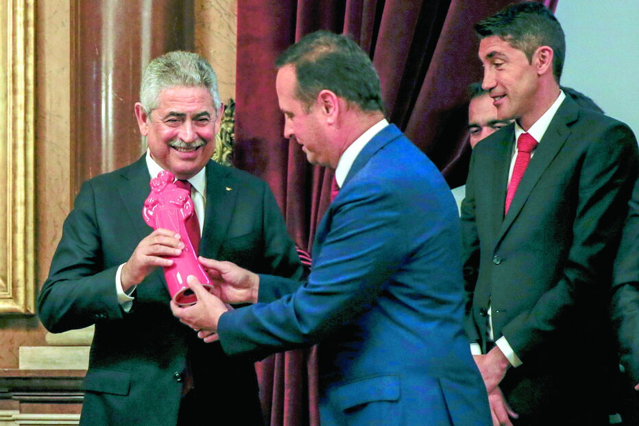 Luís Filipe Vieira e Fernando Medina