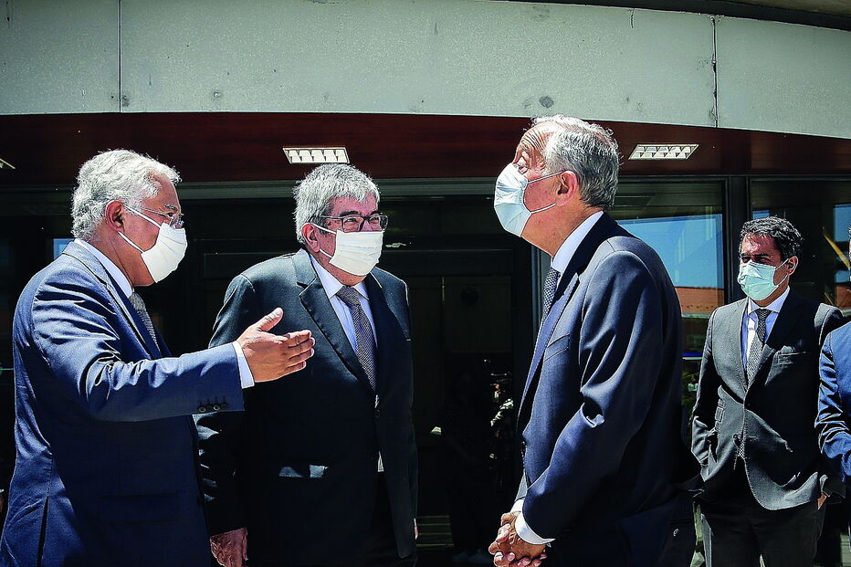 António Costa, Ferro Rodrigues e Marcelo Rebelo de Sousa