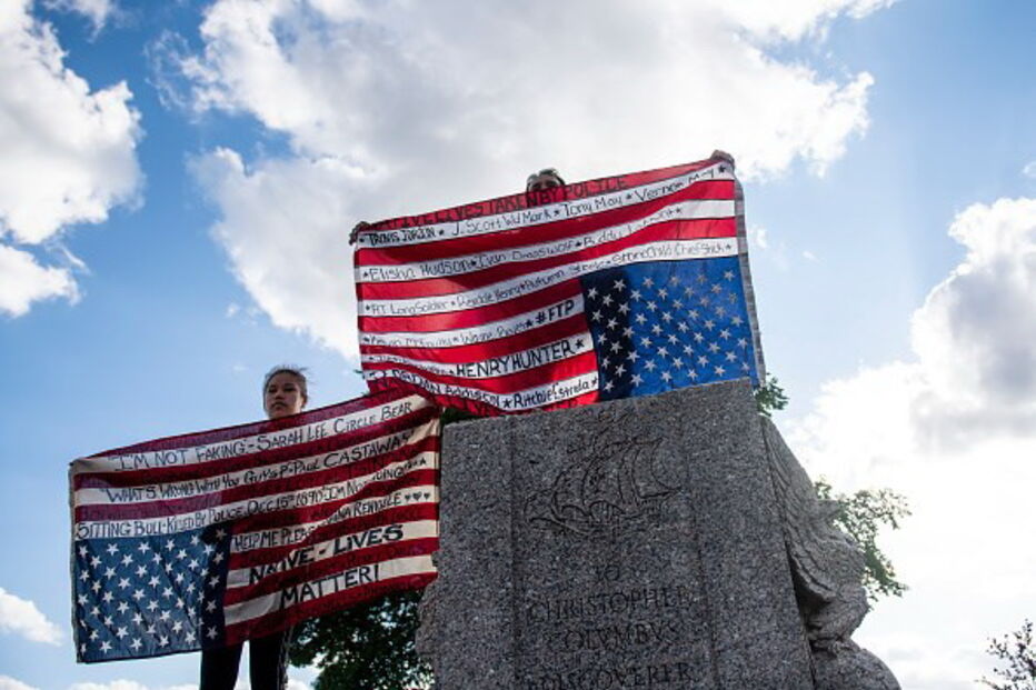 Estátua de Cristóvão Colombo, em Boston