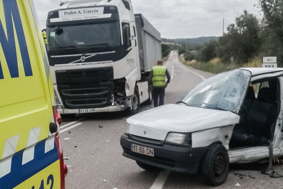Colisão provoca um morto no IC1 em Alcácer do Sal