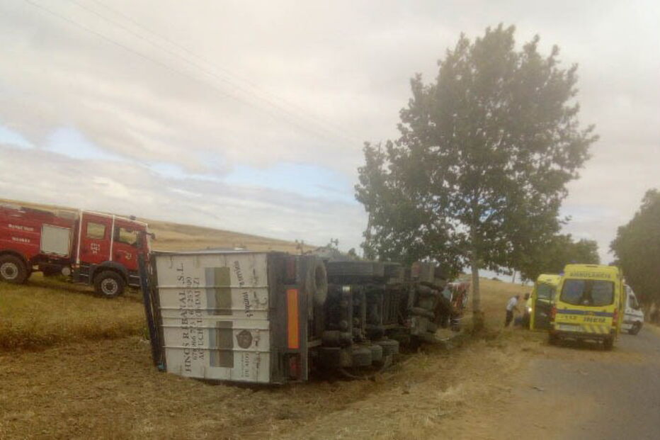 Homem de 53 anos morre em despiste de camião em Mourão