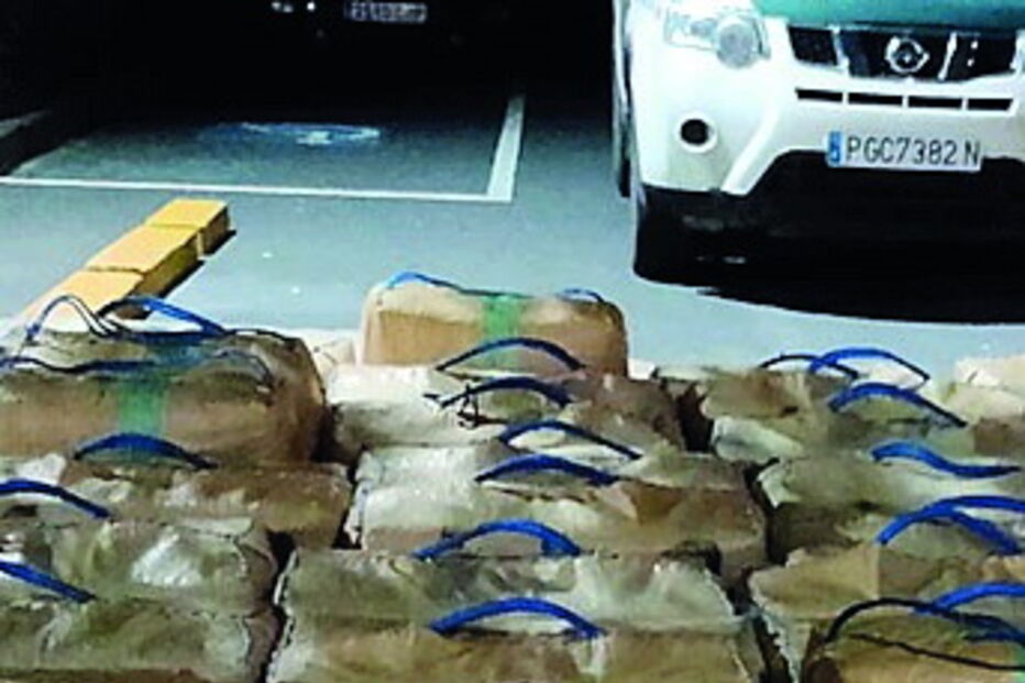 Droga apreendida aos traficantes  