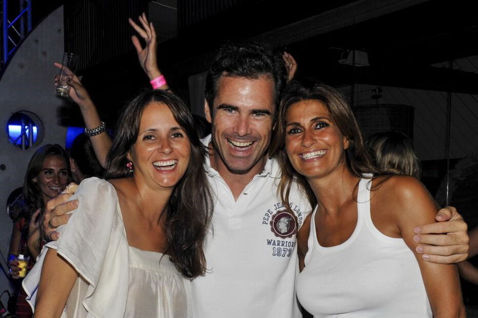 Liliana Campos com os amigos Pedro Lima e Anna Westerlund