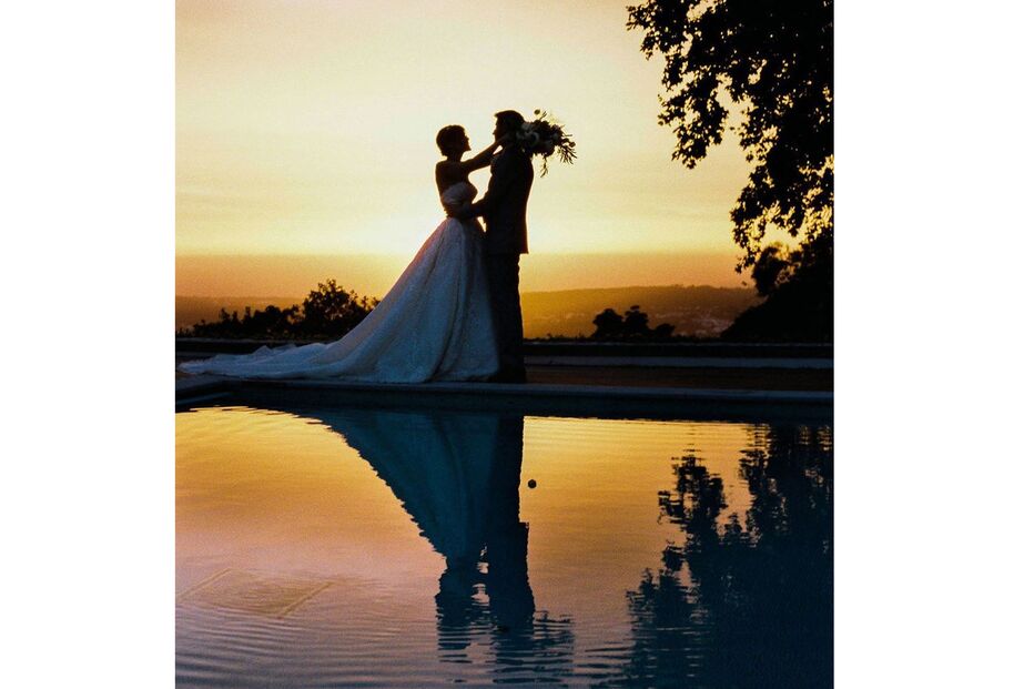 Andreia Rodrigues e Daniel Oliveira no dia do casamento
