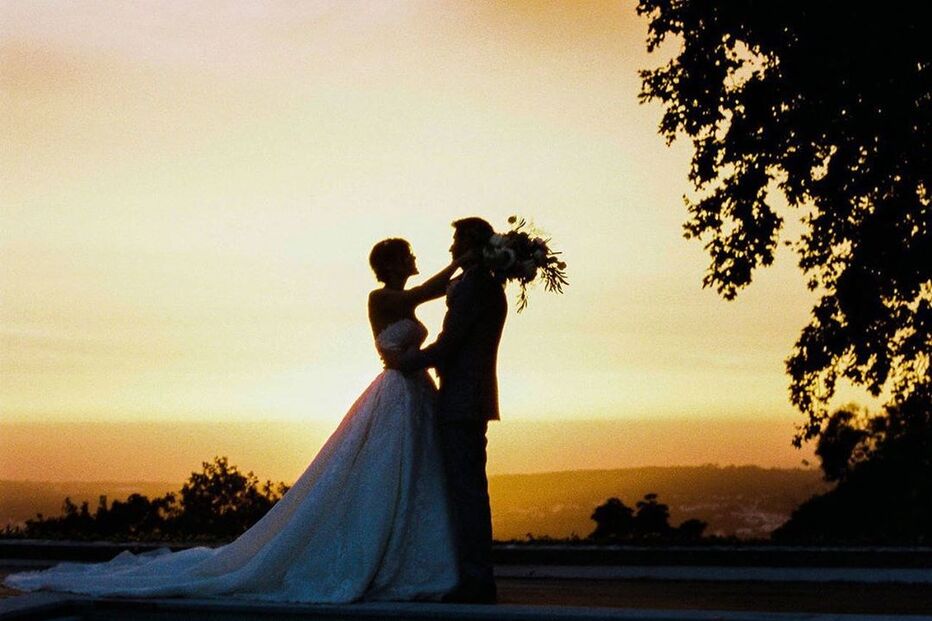 Andreia Rodrigues e Daniel Oliveira no dia do casamento